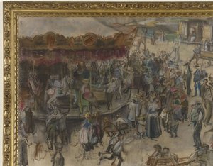 Draaimolen te Amsterdam door Isaac Israels