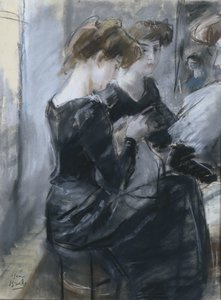 Modistenatelier door Isaac Israels
