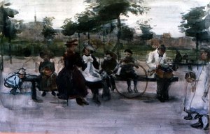 De Parkbank, Amsterdam door Isaac Israels