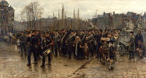 Transport van koloniale soldaten
