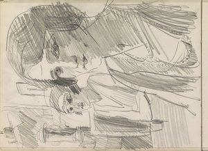 Twee vrouwen aan een tafel, mogelijk op een terras door Isaac Israels