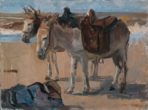 Twee ezels door Isaac Israels