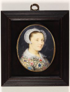 Elizabeth Harding, mevrouw Isaac Oliver door Isaac Oliver