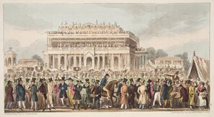 Doncaster Race Course tijdens de Grote St. Leger Race, 1824, uit The English Spy, gepubliceerd 1824