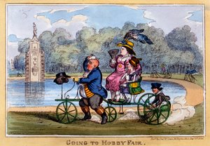 Naar de Hobbybeurs, 1835 door Isaac Robert Cruikshank