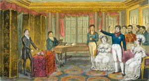 Koning George IV in Carlton House, uitgegeven 1825