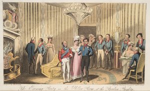 Het avondfeest in het paviljoen, Brighton, uit The English Spy, gepubliceerd 1824