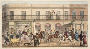 De Hoofdstraat, Cheltenham, uit The English Spy, gepubliceerd 1824