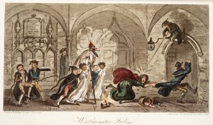 Westminster grappen, uit The English Spy, gepubliceerd 1824 door Isaac Robert Cruikshank