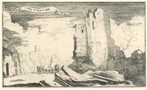 Het slot te Jaarsveld, verwoest door de Fransen in 1672