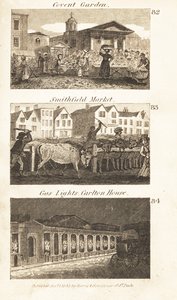 Ambachten in Regency Engeland: Covent Garden, Smithfield Market en gaslampen op Carlton House