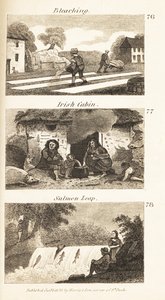 Ambachten in Regency Ierland: bleken, Ierse hut en zalmsprong door Isaac Taylor