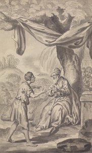Ongeïdentificeerd tijdschrift / toneelstuk illustratie door Isaac Taylor