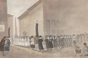 Begrafenisstoet in Rome