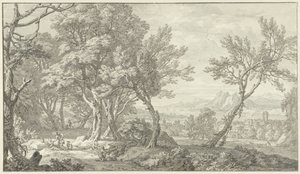 Arcadisch landschap door Isaac de Moucheron