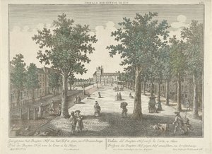 Gezicht op het Buitenhof in Den Haag