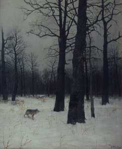 Bos in de winter door Isaak Ilyich Levitan