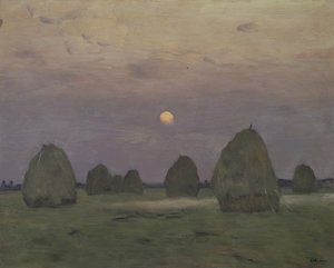 Schemering. De hooibergen, 1899