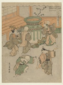 Het Noh toneelstuk Shojo door Ishikawa Toyomasa