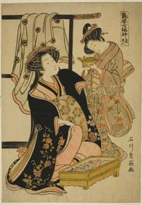 Jurojin, uit de serie "De Zeven Goden van Geluk (Adesugata Shichifukujin)" door Ishikawa Toyonobu
