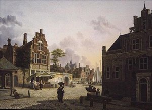 Zicht op een Stad door Isidor Verheyden