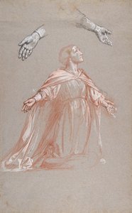Sainte Clotilde middenregister, studie voor muurschilderingen in de Kapel van Saint Remi, 19e eeuw