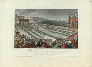 Het Festival van de Federatie op Champ de Mars op 14 juli 1790, 1790