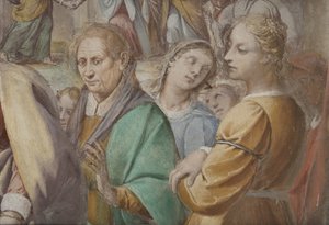 (detail) van Het Huwelijk van de Maagd Maria