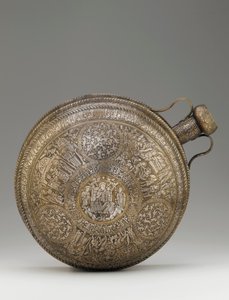 Fles, uit Syrië of Noord-Irak, Ayyubid-periode, midden 13e eeuw