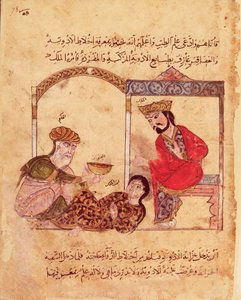 Ms.Arabe 3465 fol.78 Een medisch consult, uit Boek van Kalila en Dimna door Islamic School