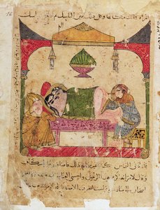Ms Arabe 3467 Een medisch onderzoek, uit Het Boek van Kalila en Dimna door Islamic School