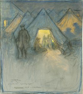 Wachters bij de tent van gevangenen door Iso Rae