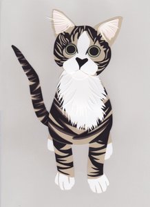 Pussycat, 2016 (papier) door Isobel Barber