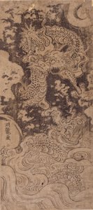 Draak en storm door Isoda Koryusai