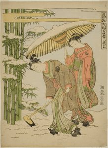 Moso (Chinees: Meng Zong), uit de serie "Modieuze Japanse versies van de vierentwintig voorbeelden van kinderlijke vroomheid"