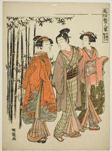 Zeven Wijzen van het Bamboebos - Nr. 2 (Chikurin shichiken sono ni), uit de serie "Populaire Versies van Wijzen (Fuzoku kenjin ryaku)" door Isoda Koryusai