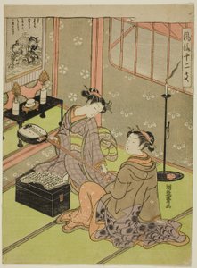 Slang, uit de serie "Modieuze Twaalf Tekens van de Dierenriem (Furyu juni shi)"