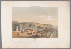 Zicht op het casino van Dieppe door Isodore Laurent Deroy