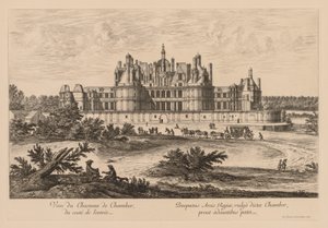Uitzicht op het Paleis van Chambord vanaf de ingang door Israël Silvestre