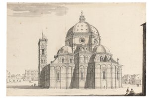 De Duomo en Campanile, Florence door Israel the Younger Silvestre