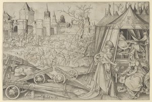 Judith met het hoofd van Holofernes door Israhel van Meckenem