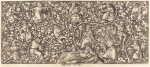 Ornament met de Boom van Jesse door Israhel van Meckenem