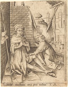 Sint Rochus door Israhel van Meckenem