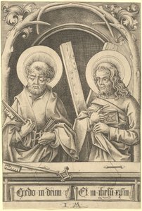 Sint Petrus en Andreas door Israhel van Meckenem