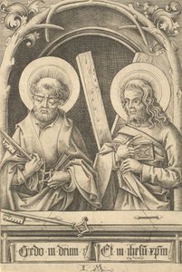 Heiligen Petrus en Andreas, ca. 1480-1485 door Israhel van Meckenem