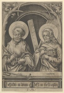 St. Peter en St. Andrew, uit De Apostelen door Israhel van Meckenem