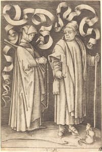 De Kerkgangers, ca. 1495-1503 door Israhel van Meckenem
