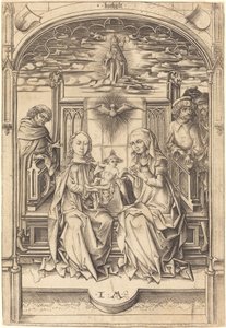 De Heilige Familie, ca. 1475-1480 door Israhel van Meckenem