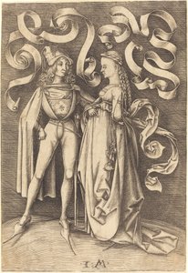 De Ridder en de Dame, ca. 1495-1503 door Israhel van Meckenem