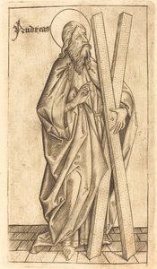 Heilige Andreas door Israhel van Meckenem after Master E.S.